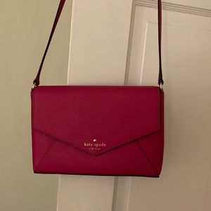 Hot pink Kate Spade leather crossbody bag